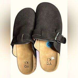 Yoki Black Mules Sz 10